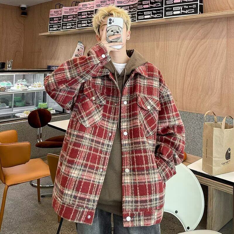 美式高街复古潮流男港风痞帅磨毛复古情侣款衬衫潮夹克W88P65,男装夹克,星座208-1