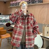 美式高街复古潮流男港风痞帅磨毛复古情侣款衬衫上衣潮XXF014#，男装衬衫，星座208-1