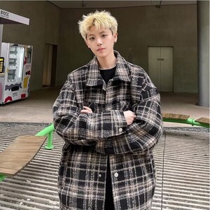 美式高街复古潮流男港风痞帅磨毛复古情侣款衬衫潮夹克W88P65图片