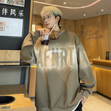 春秋季卫衣假两件潮流时尚印花圆领，男装卫衣，星座208-1