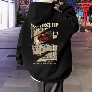 气质新款流行潮流慵懒潮流印花连帽卫衣高街宽松外套insL202P40图片