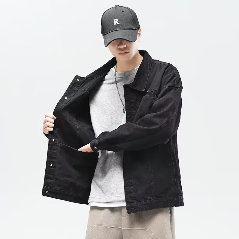 美式牛仔夹克春秋男百搭宽松外套情侣大码上衣ins潮日系Y8033P65,男装夹克,星座208-1