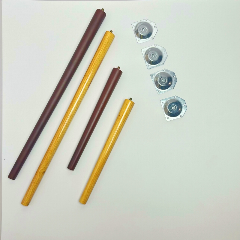 厂家直销北欧圆桌面可拆卸脚架实木桌腿加高万能茶几木质脚配件