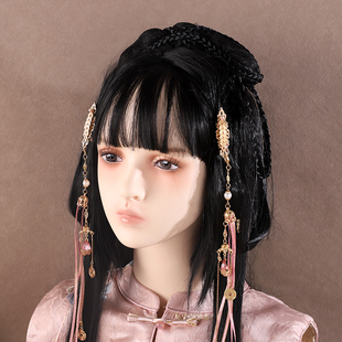 古风长流苏铜钱发夹子汉服日常穿搭儿童发饰发夹喜庆拜年头饰品女