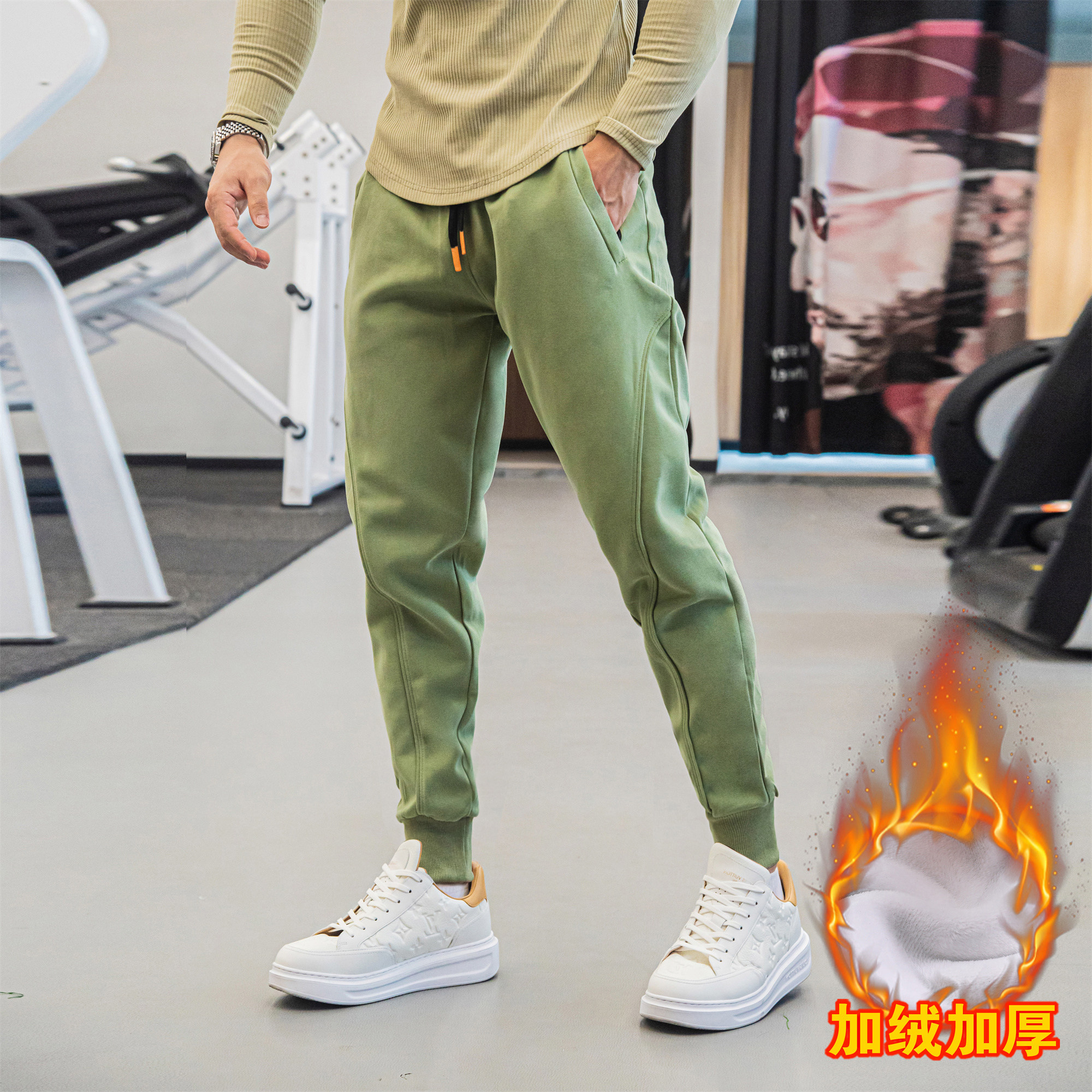 秋冬季加绒运动裤男宽松篮球跑步训练健身长裤束脚加厚休闲卫裤子,运动服/休闲服装,运动长裤,淘宝优惠券,粉丝福利购,淘宝优惠卷