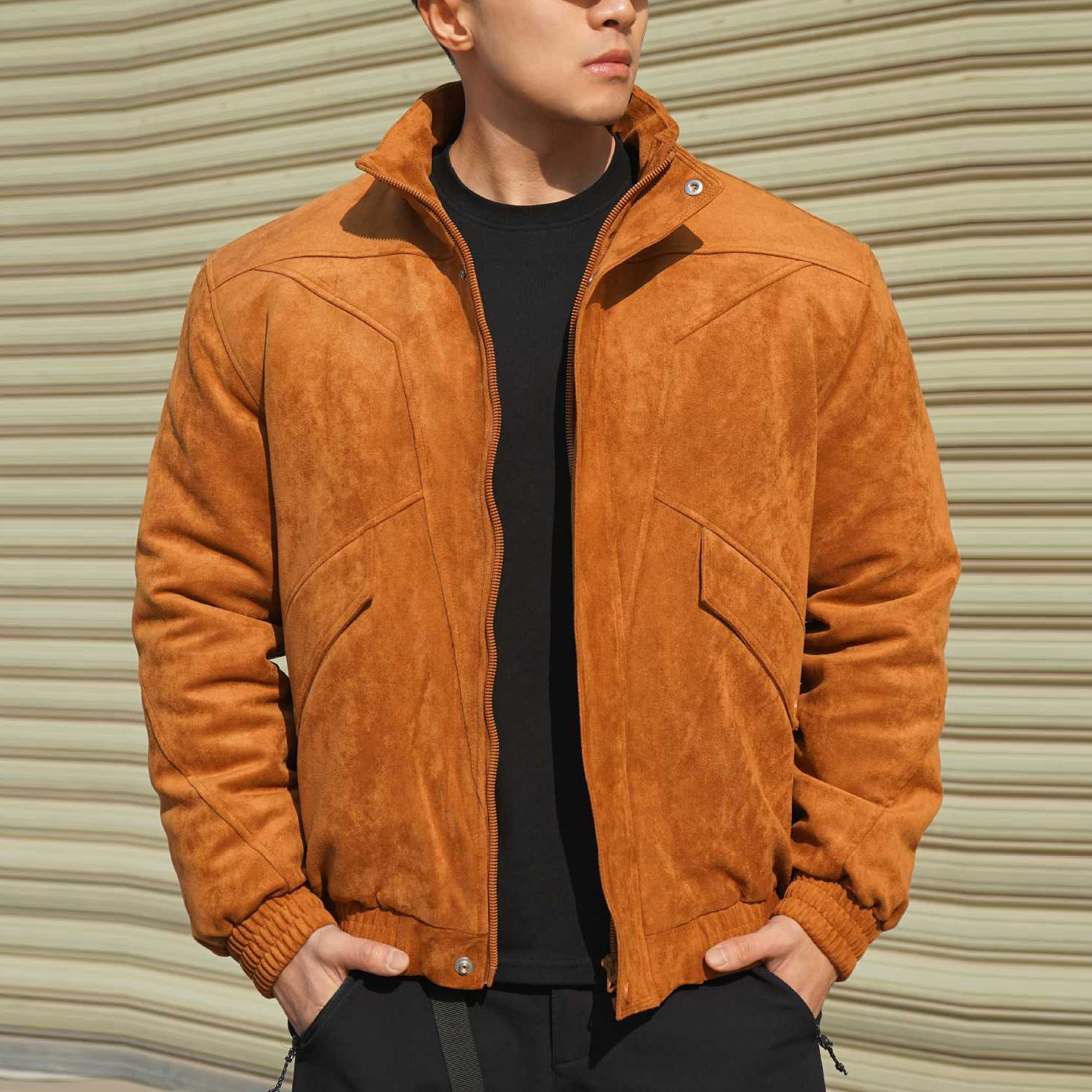 美式复古麂皮绒立领夹克男冬季修身棉服加厚保暖棉衣休闲运动外套,运动服/休闲服装,运动茄克/外套,淘宝优惠券,粉丝福利购,淘宝优惠卷