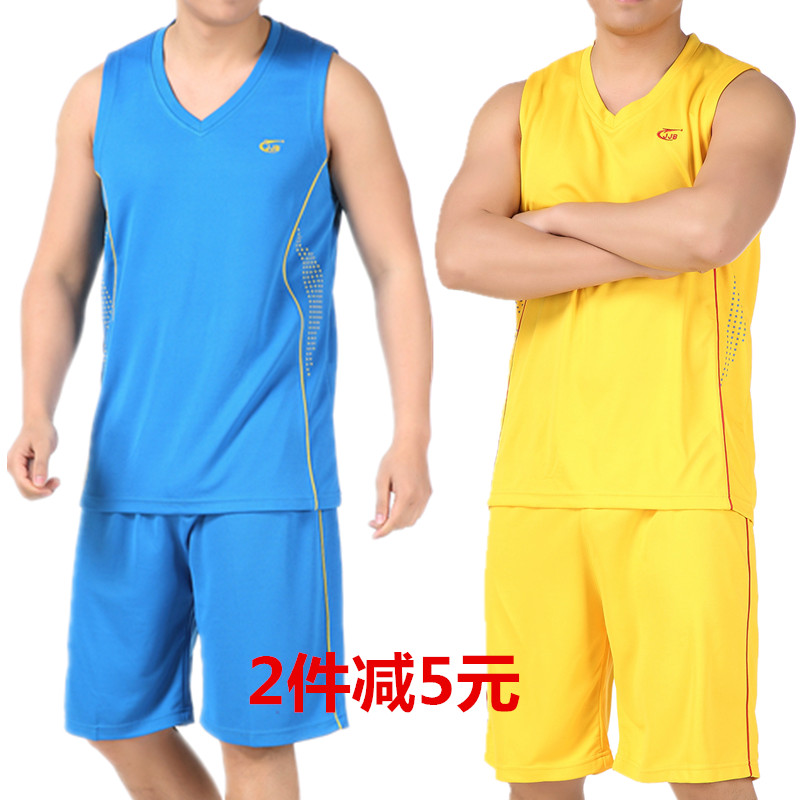 夏季男士运动套装篮球服休闲服装无袖薄款背心跑步服短裤运动服