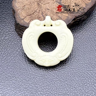 蓝田玉蝙蝠吊坠挂件吊坠挂件福寿如意玉佩玉坠项链坠汉服腰佩挂饰