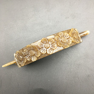 和田玉糖色花朵发冠帽冠青白玉半圆玉冠发饰头饰古风汉服影视道具