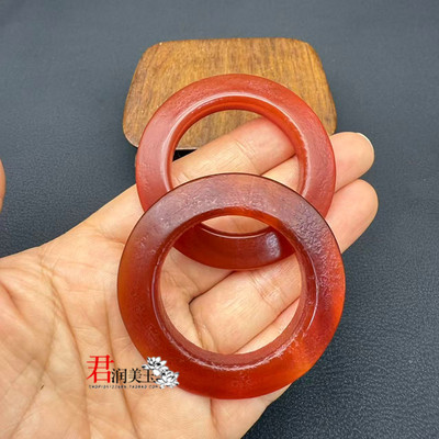 红玛瑙圆圈平安扣吊坠挂件