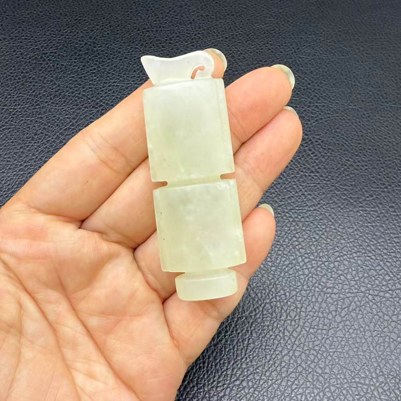 岫玉司南佩吊坠挂件玉仿古君子玉佩玉坠古风汉服影视短剧腰佩挂饰