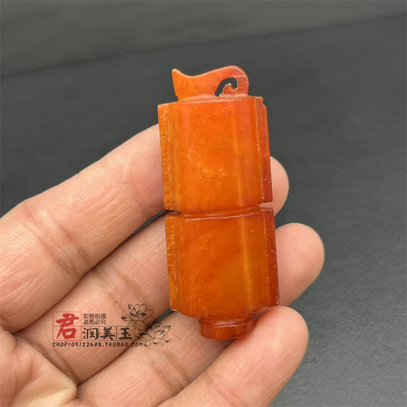 岫玉司南佩吊坠挂件仿古战汉三宝吊坠挂件古风汉服腰佩流苏玉饰品