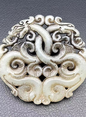 仿白玉吊坠挂件腰佩流苏