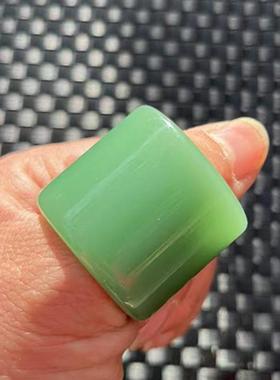 浅绿色扳指指环仿碧玉鸭蛋青色大拇指饰品男女款指环吊坠挂 饰品