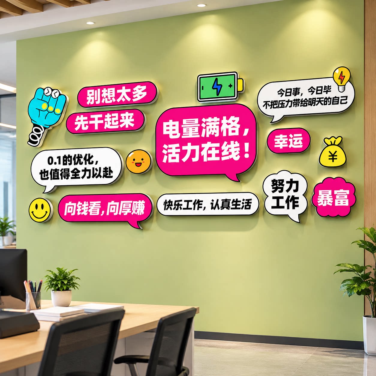 超级玛丽励志标语墙贴马里奥公司形象装饰办公室氛围布置企业文化