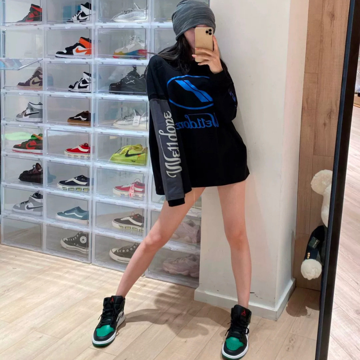 小晖诱货 WELLDONE COTTON BLACK 长袖T恤 黑色白色