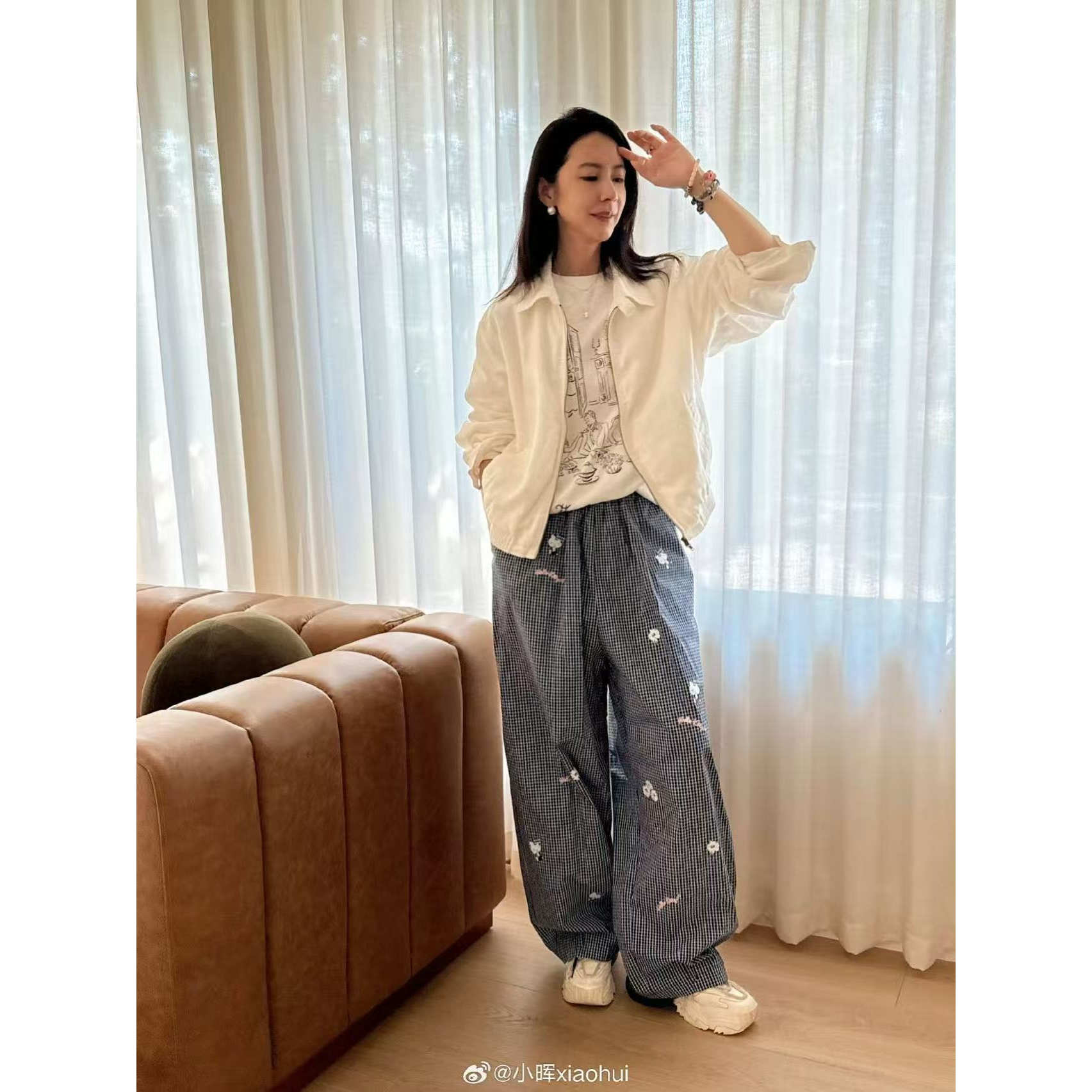 小晖诱货 亚麻短款白色翻领外套拉链白色透气春夏百搭女长袖上衣