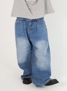 一衬YICHEN  又挖掘到一条宝藏牛仔裤 四季款 复古做旧阔腿长裤