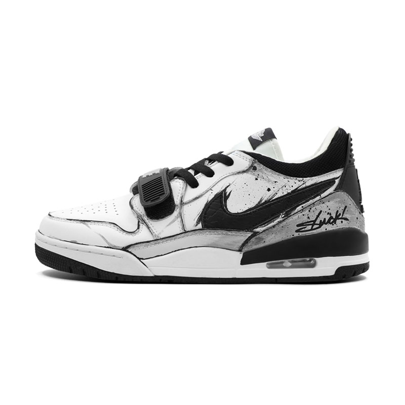 【定制球鞋】Jordan Legacy 312 末日 涂鸦字母低帮复古篮球板鞋