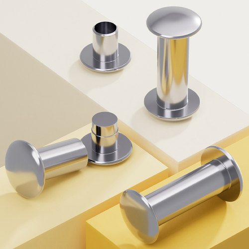 304扁圆头对敲铆钉锁紧子母螺丝