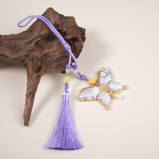 广西壮族特色壮锦手工工艺品手把件蝴蝶挂饰汉服旗袍压襟挂件