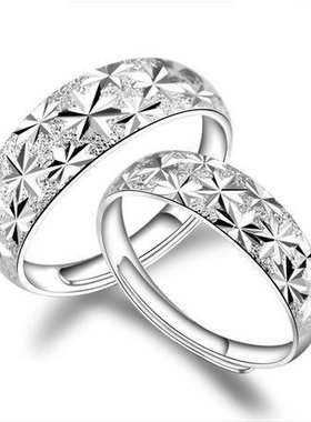 永恒誓言满天星女士镀白金指环