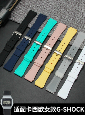 适配casio卡西欧F-91W/94W手表表带女小方块橡胶A105/84W/105W