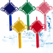 大号中国结挂件纯黄红绿蓝粉乔迁喜庆客厅道具平安玄关装 饰中国节