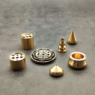 家用纯铜小葫芦香插底座香炉香道用品九孔线香室内盘香香薰批发