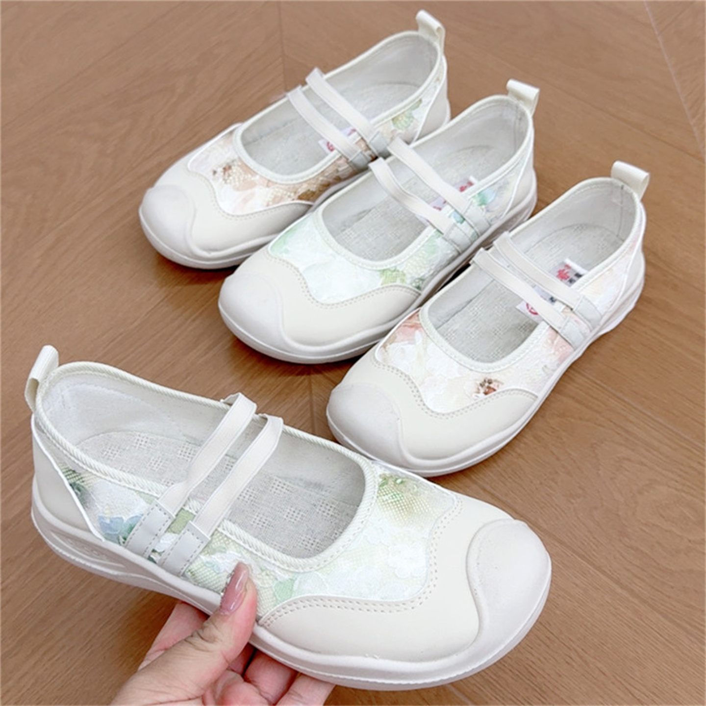 2025夏季新款老北京布鞋女时尚芭蕾风玛丽珍女单鞋透气百搭浅口鞋