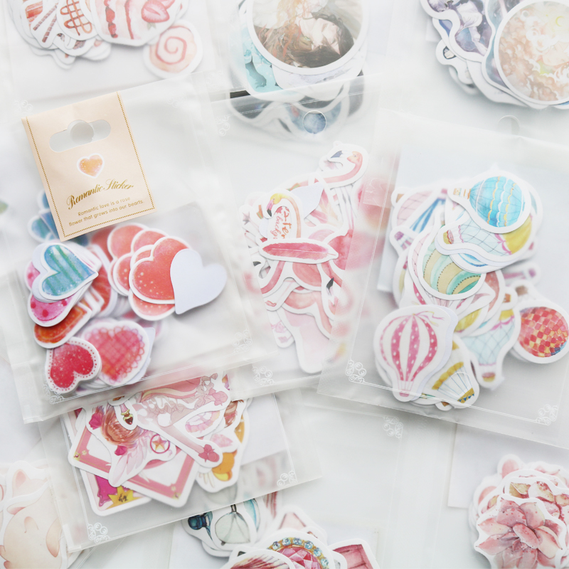 清仓 韩国卡通图案爱心贴纸可爱手帐成长手册相册diy装饰素材贴画