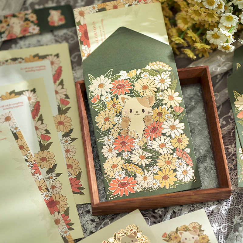 此间浪漫烫金信封信纸套装