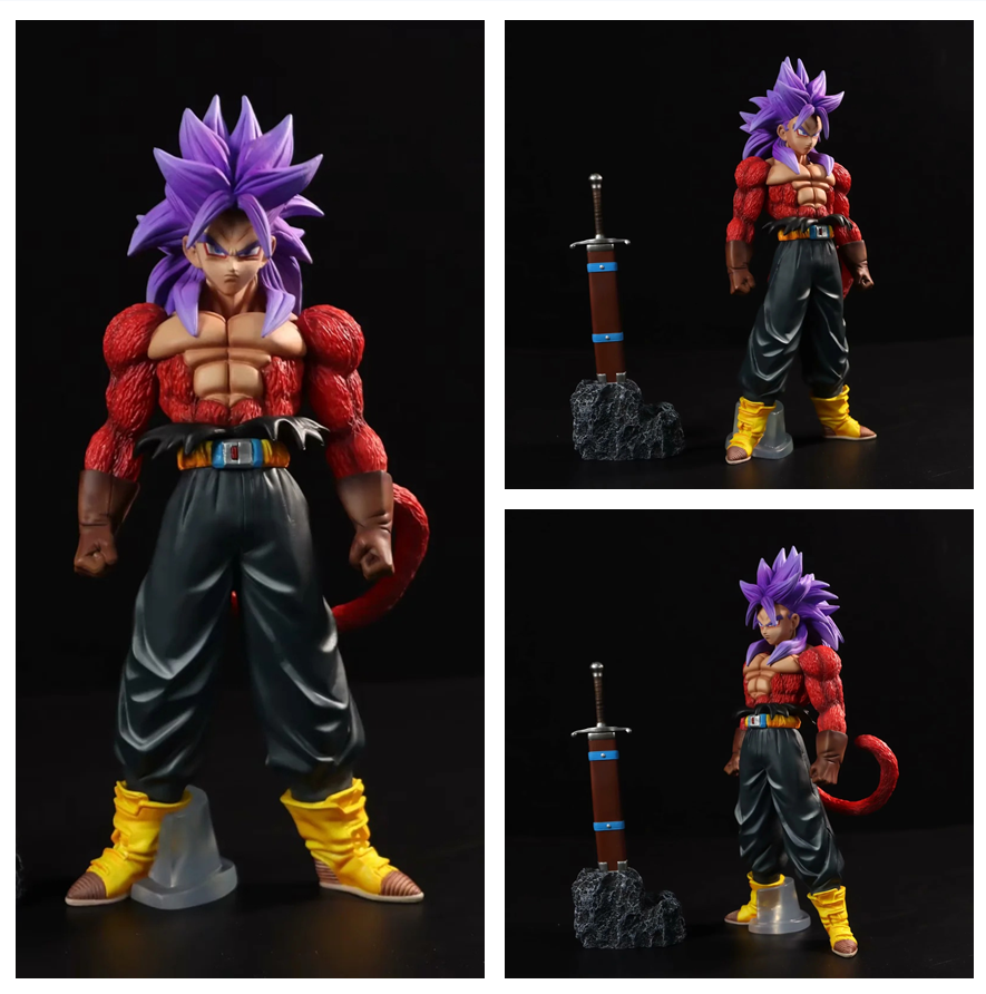 七龙珠 赛亚人 超四特兰克斯 gk 魔改 站姿 模型盒装手办