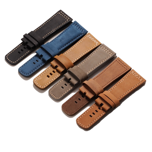 磨砂牛皮表带代用七个星期五sevenfriday男表链 蓝 红 黑28mm皮带