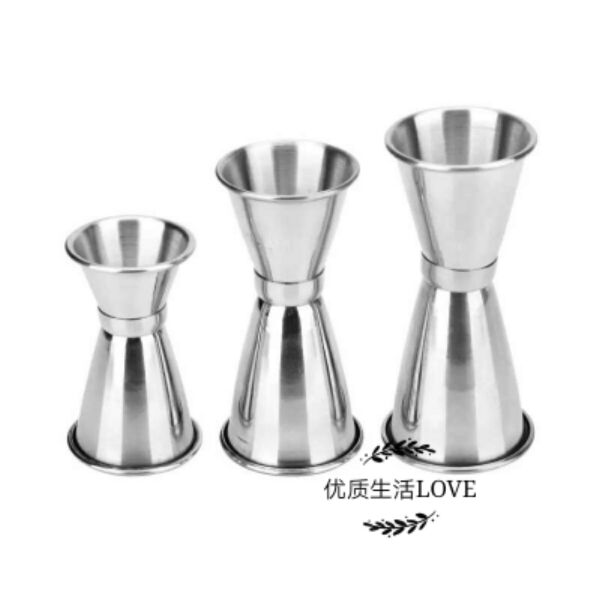 无磁双头不锈钢量杯双头盎司杯 卷边量杯 量酒器鸡尾酒小量杯包邮