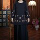 黑色 2026刺绣圆领宽松上衣裤 子长袖 章华 国风女装 两件套