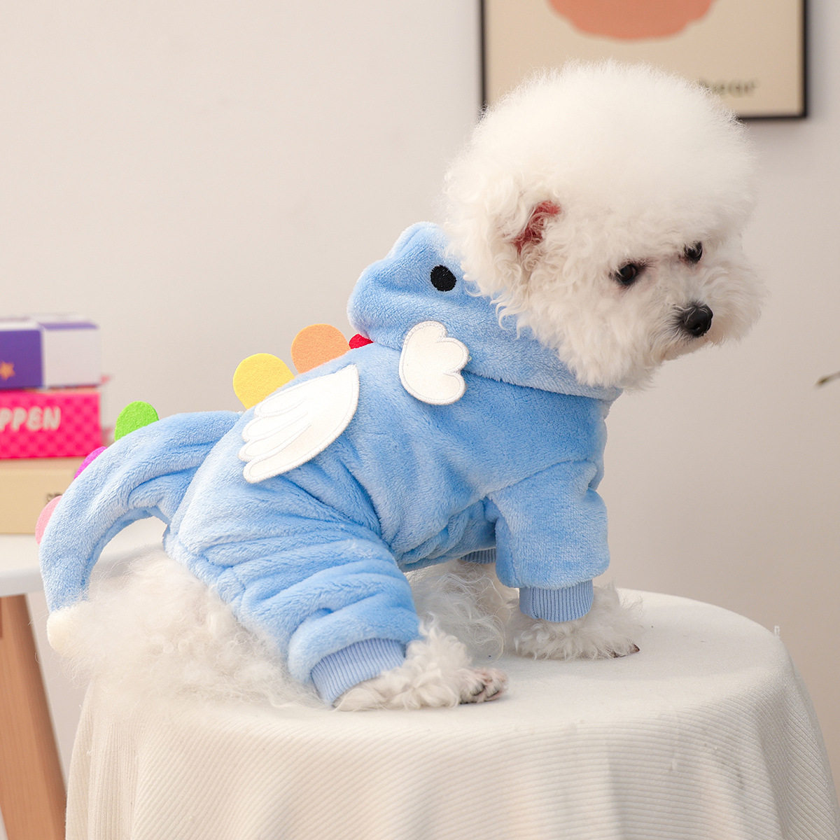 现货爆款宠物小狗猫咪衣服源头秋冬天使龙变身装狗宠物服装/雨衣