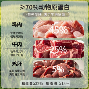 新款 狗粮幼犬粮全犬通用鲜肉无谷益生菌狗粮无谷护肠大袋一件