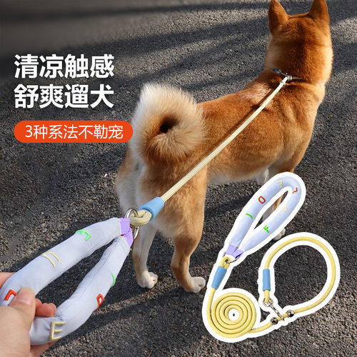 福乐迪一拖二狗狗牵引P绳中小型犬两只狗遛狗绳子双头宠物牵引绳