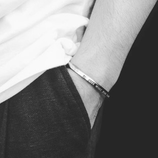 欧美简约情侣玫瑰金时尚男女开口钛钢女手表配饰百搭手镯DW0210