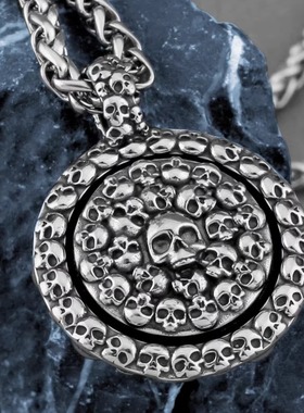 欧美新款可转动骷髅头圆盘