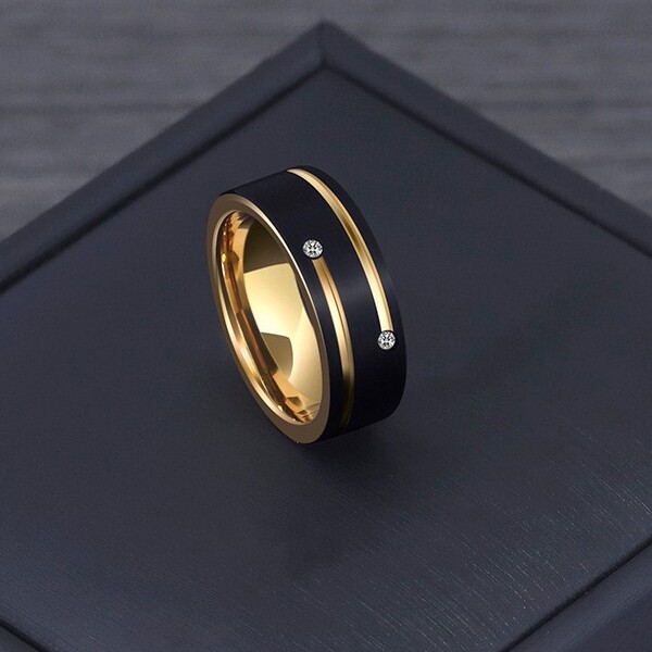 防刮花钨钢士戒指个性小众钨金饰品不掉色指环欧美网红食指戒潮人