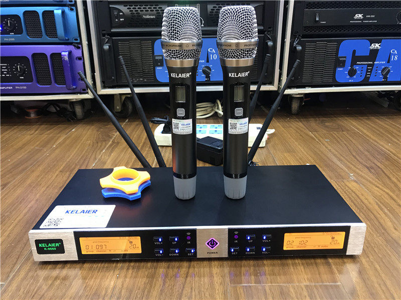 克莱尔/K9660无线话筒4天线KTV真分级u段 家用动圈式远距离麦克风