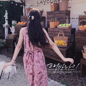 【现货】粉黛花序 气质系带度假背心裙 8126-P115-K168图片
