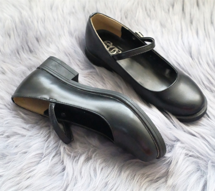 出口日本jk鞋子学生女牛皮大码公主制服校服工作cos日系玛丽珍软