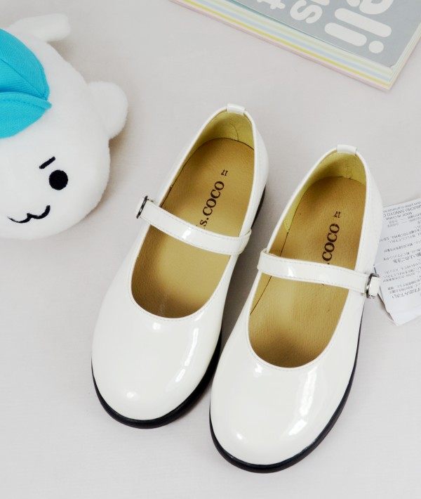 出口中小学生皮鞋女童大码制服校服鞋公主表演黑白色浅口上学圆头