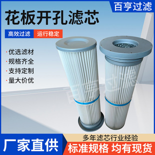 定制除尘滤芯替代布袋滤筒133花板开孔滤芯工业用 粉末过滤器