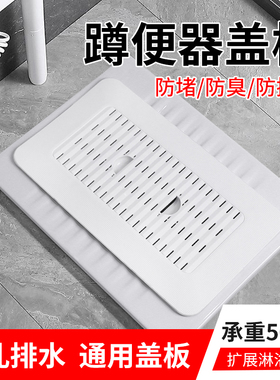 PHITO厕所盖板蹲坑盖卫生间蹲便器盖通用防臭防堵盖子蹲便池挡板