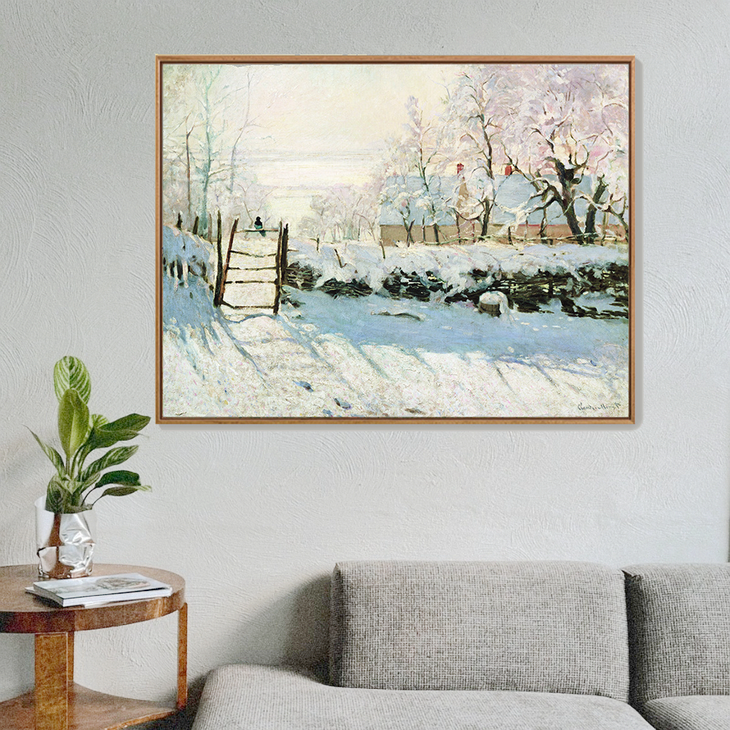 北欧客厅餐厅挂画抽象风景油画