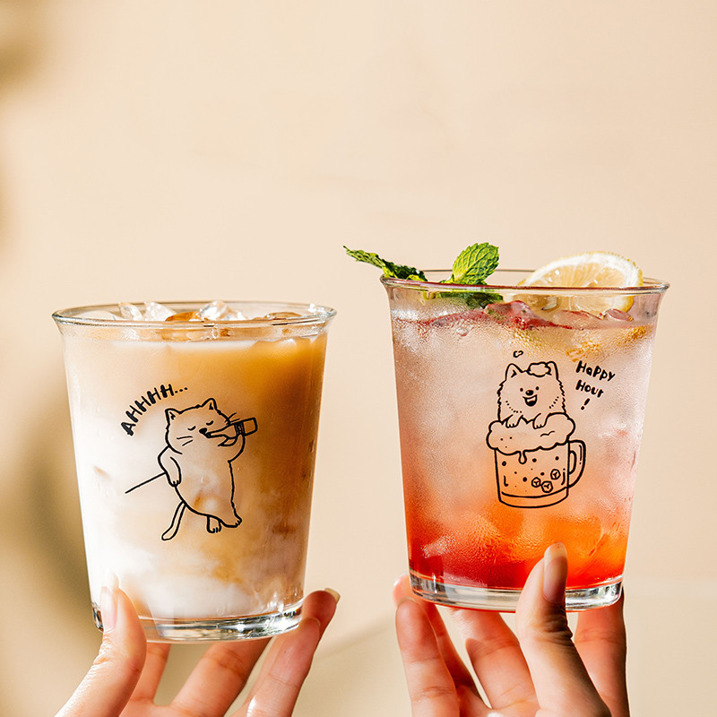 可爱小狗咖啡杯果汁饮品杯